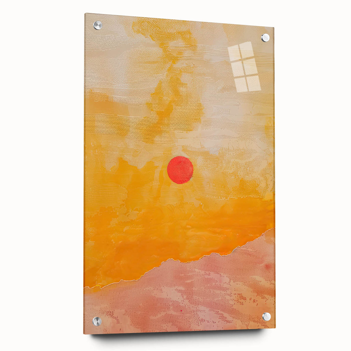 Geometric Minimalist Abstract Wall Art – Sunset Glow Canvas Print