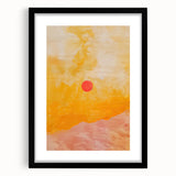Geometric Minimalist Abstract Wall Art – Sunset Glow Canvas Print