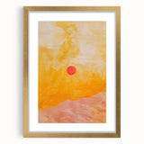 Geometric Minimalist Abstract Wall Art – Sunset Glow Canvas Print