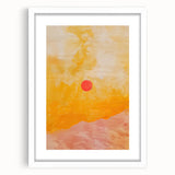 Geometric Minimalist Abstract Wall Art – Sunset Glow Canvas Print