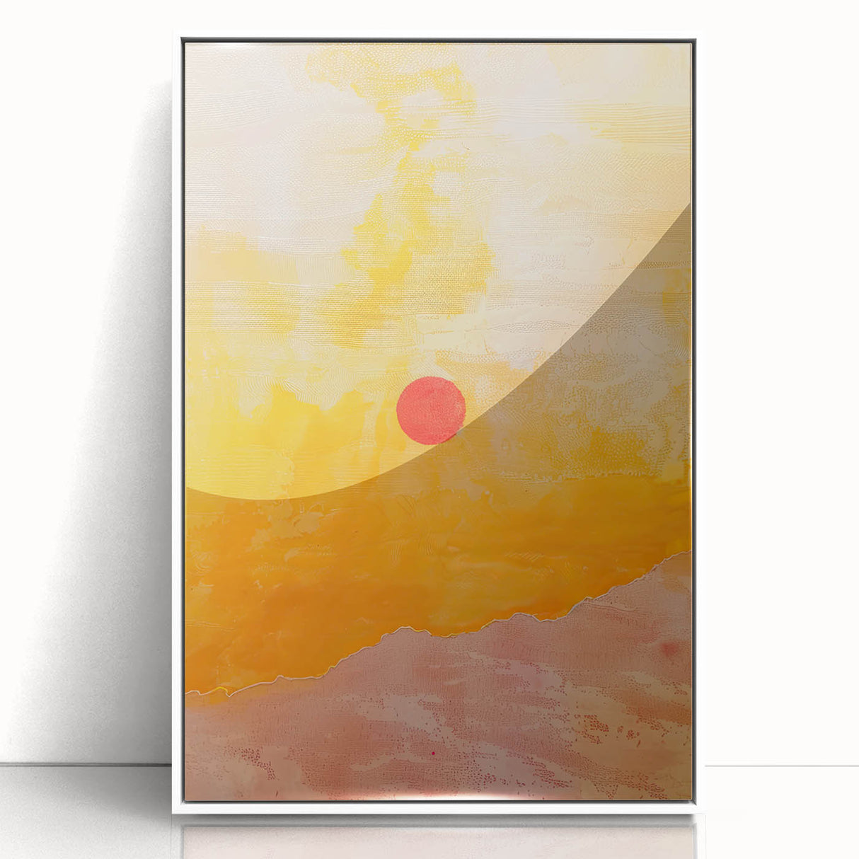 Geometric Minimalist Abstract Wall Art – Sunset Glow Canvas Print