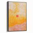 Geometric Minimalist Abstract Wall Art – Sunset Glow Canvas Print