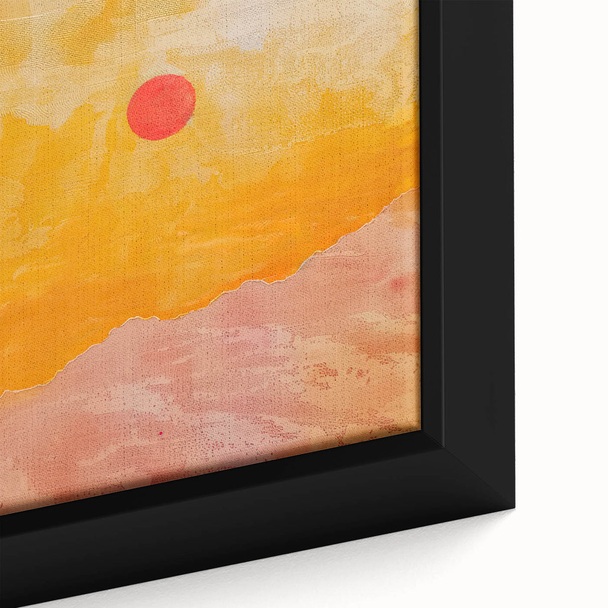 Geometric Minimalist Abstract Wall Art – Sunset Glow Canvas Print