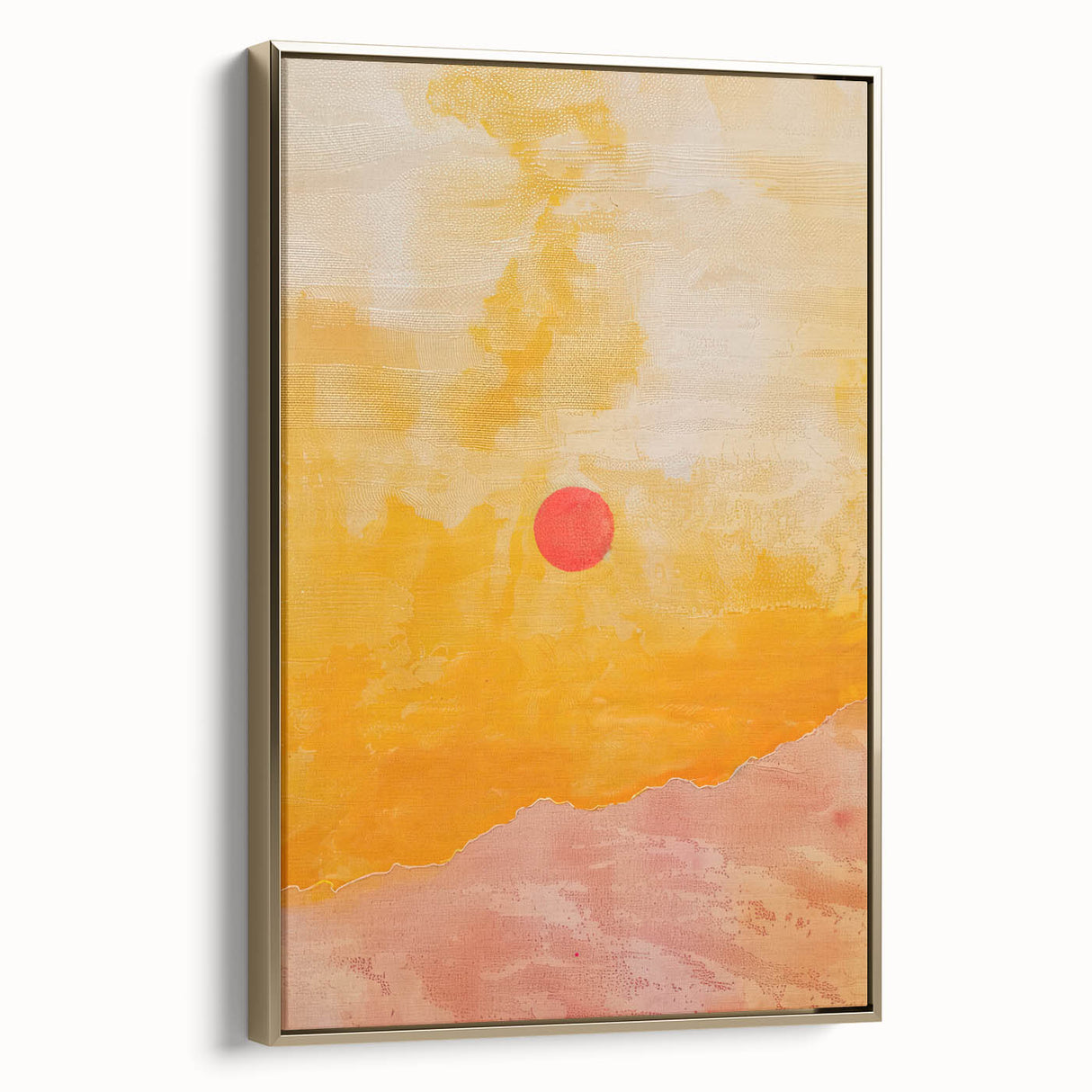 Geometric Minimalist Abstract Wall Art – Sunset Glow Canvas Print