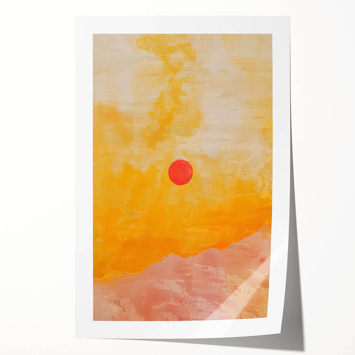 Geometric Minimalist Abstract Wall Art – Sunset Glow Canvas Print