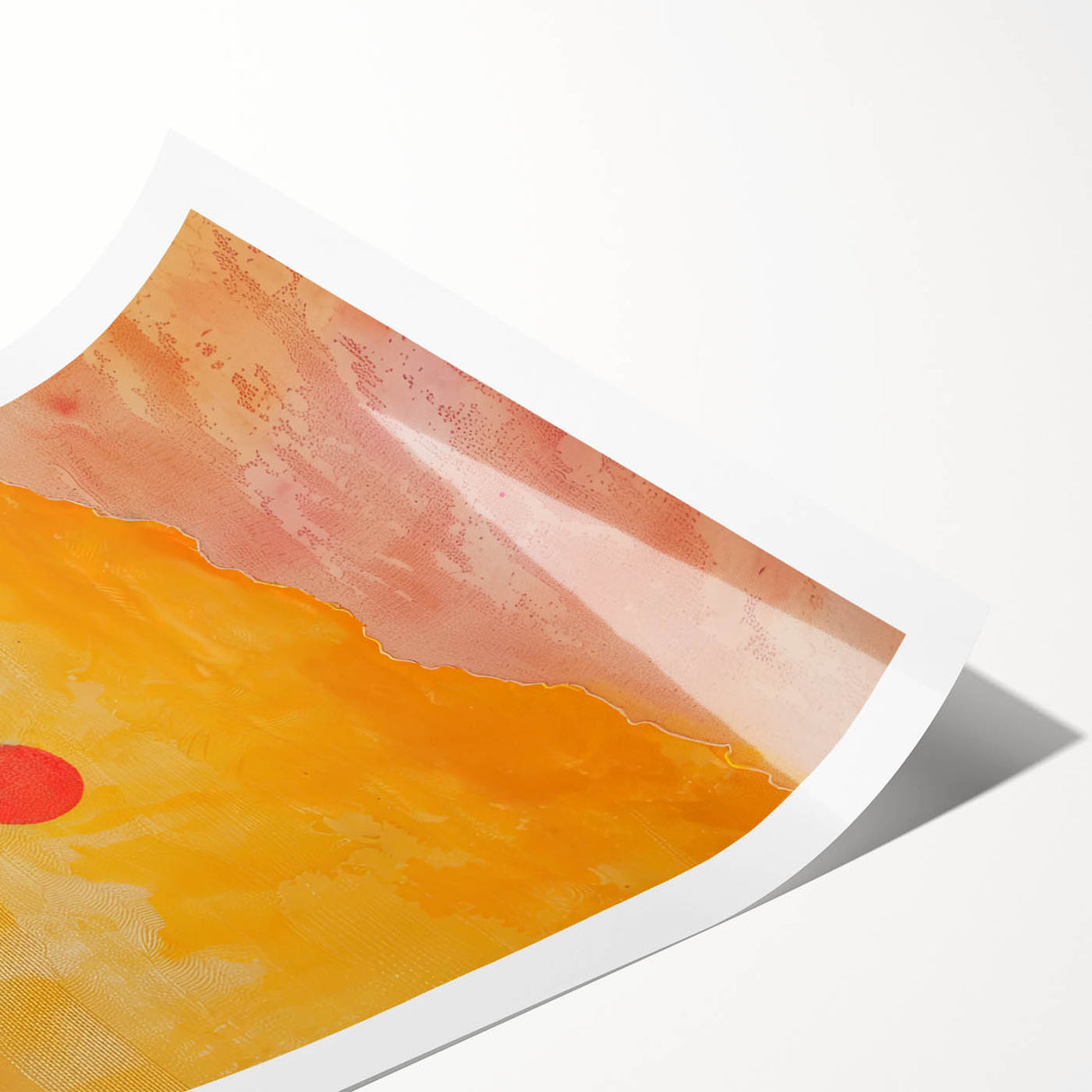 Geometric Minimalist Abstract Wall Art – Sunset Glow Canvas Print
