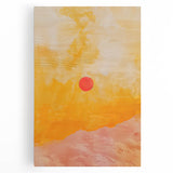 Geometric Minimalist Abstract Wall Art – Sunset Glow Canvas Print
