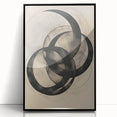 Abstract Geometric Framed Art – Minimalist Wall Art in Black & Gray