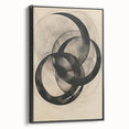 Abstract Geometric Framed Art – Minimalist Wall Art in Black & Gray