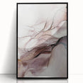 Fluid Acrylic Wall Decor in Beige and Plum - Abstract Fluid Canvas Art