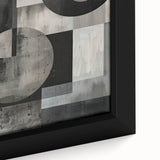 Contemporary Minimalist Wall Art – Geometric Black & Gray Print