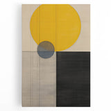 Minimalist Abstract Canvas Prints – Yellow & Gray Geometric Wall Art