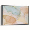 Neutral Abstract Prints – Pastel Dream Art with Gold Accents