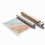 Neutral Abstract Prints – Pastel Dream Art with Gold Accents