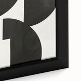 Geometric Minimalist Abstract Wall Art – Bold Black & White Print