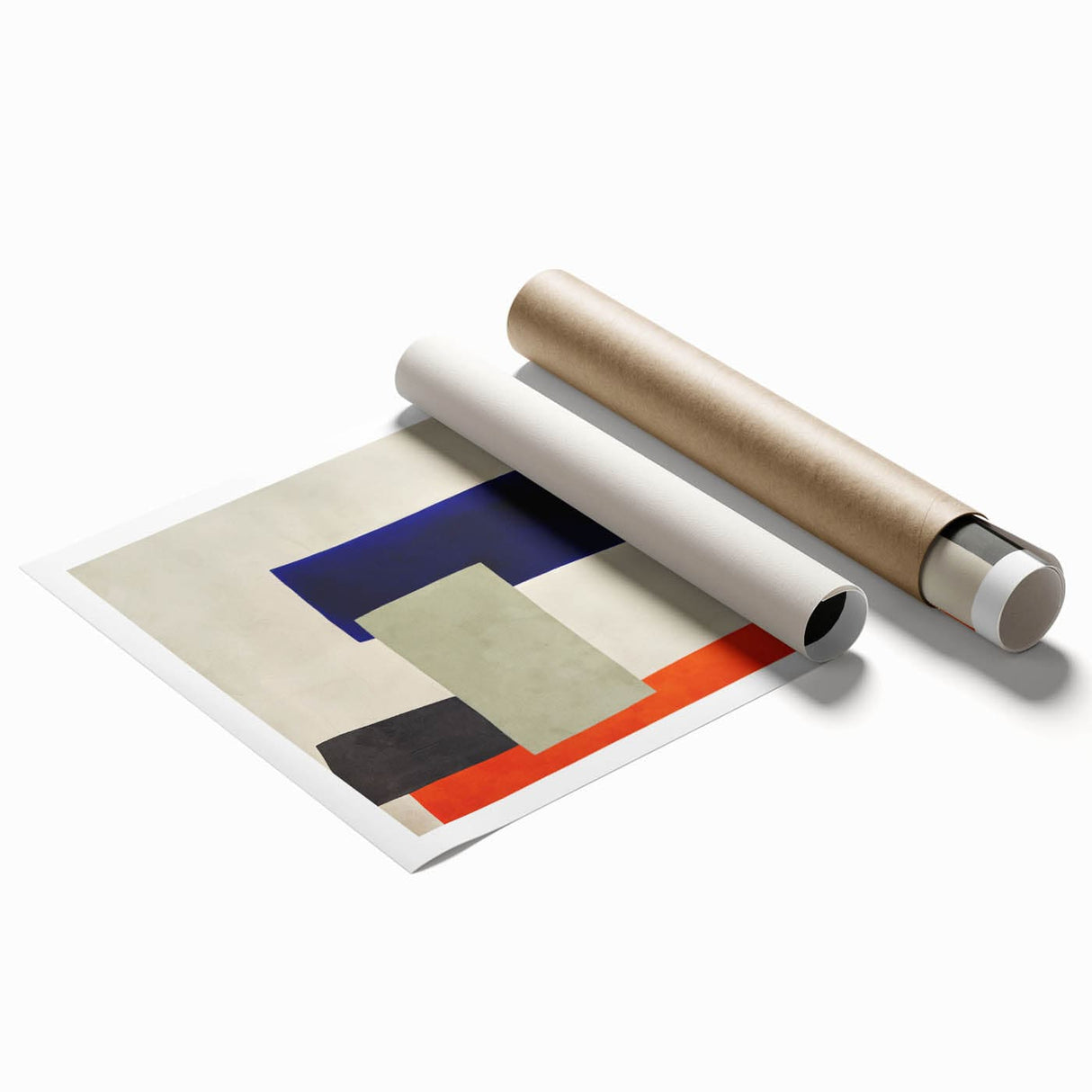 Moody Modern Wall Art – Abstract Geometric Canvas in Bold Colors