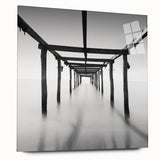 Serene Wooden Pier – Black & White Fine Art Photography Print