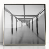 Serene Wooden Pier – Black & White Fine Art Photography Print
