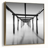 Serene Wooden Pier – Black & White Fine Art Photography Print