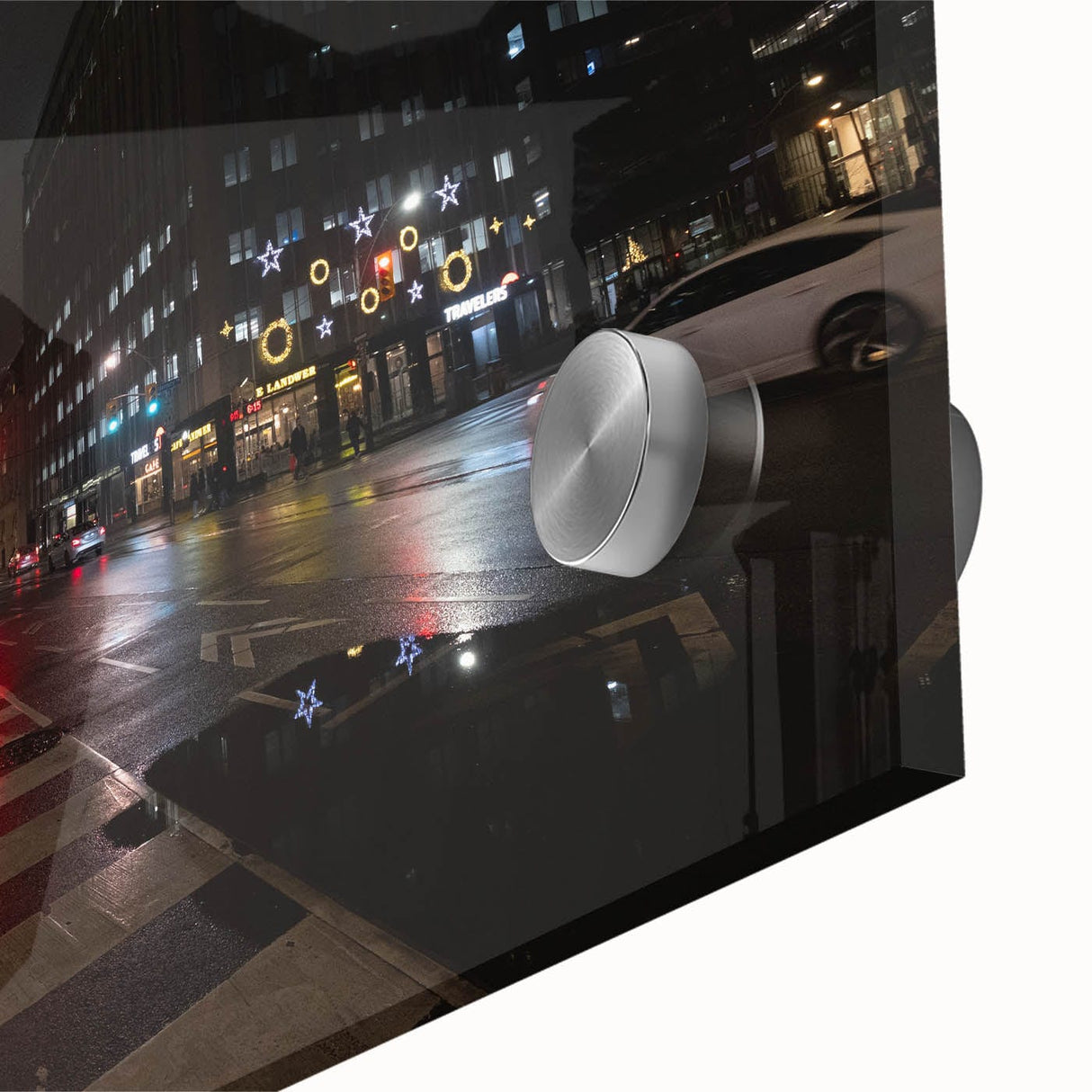 Cityscape photography prints – Nighttime urban architectural wall art