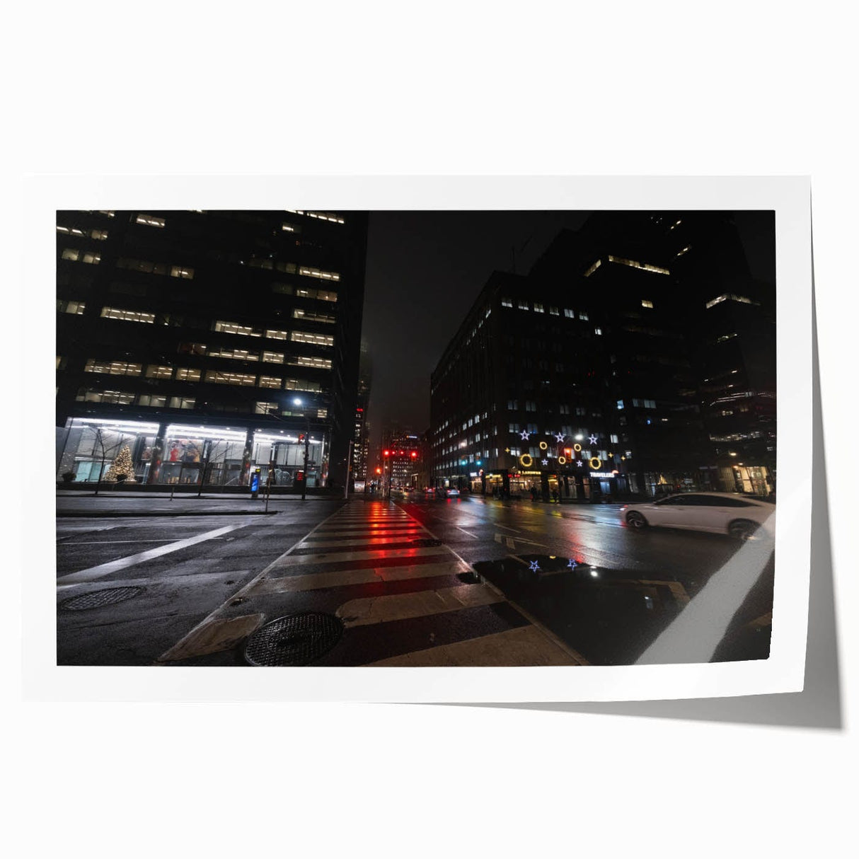 Cityscape photography prints – Nighttime urban architectural wall art