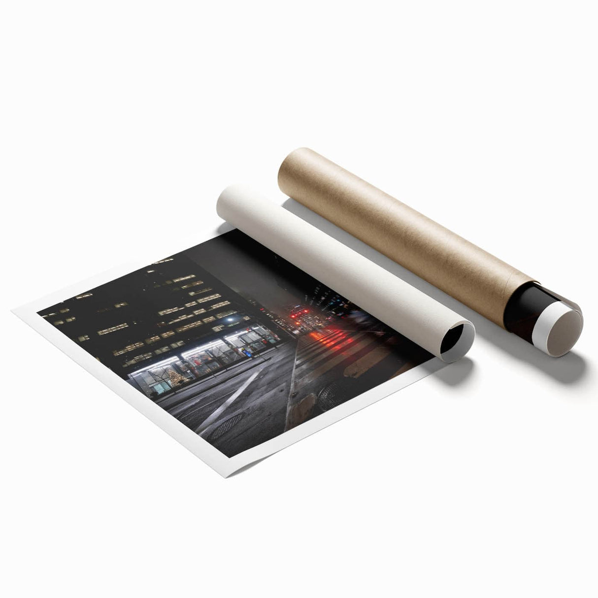 Cityscape photography prints – Nighttime urban architectural wall art