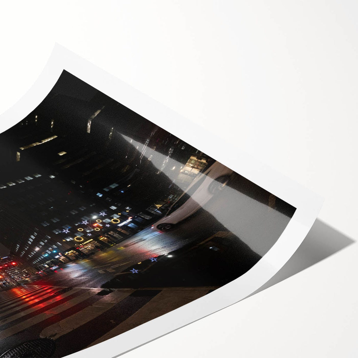 Cityscape photography prints – Nighttime urban architectural wall art