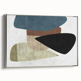 Geometric Abstract Wall Art – Earth Tone Minimalist Canvas Art