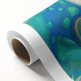 Fluid Art Paintings for Walls – Blue & Gold Ocean Swirls
