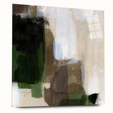 Earthen Harmony Abstracts - Earthy Green & Brown Abstract Wall Art
