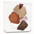 Geometric Minimalist Abstract Wall Art – Warm Earth Tone Print