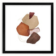 Geometric Minimalist Abstract Wall Art – Warm Earth Tone Print
