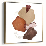 Geometric Minimalist Abstract Wall Art – Warm Earth Tone Print