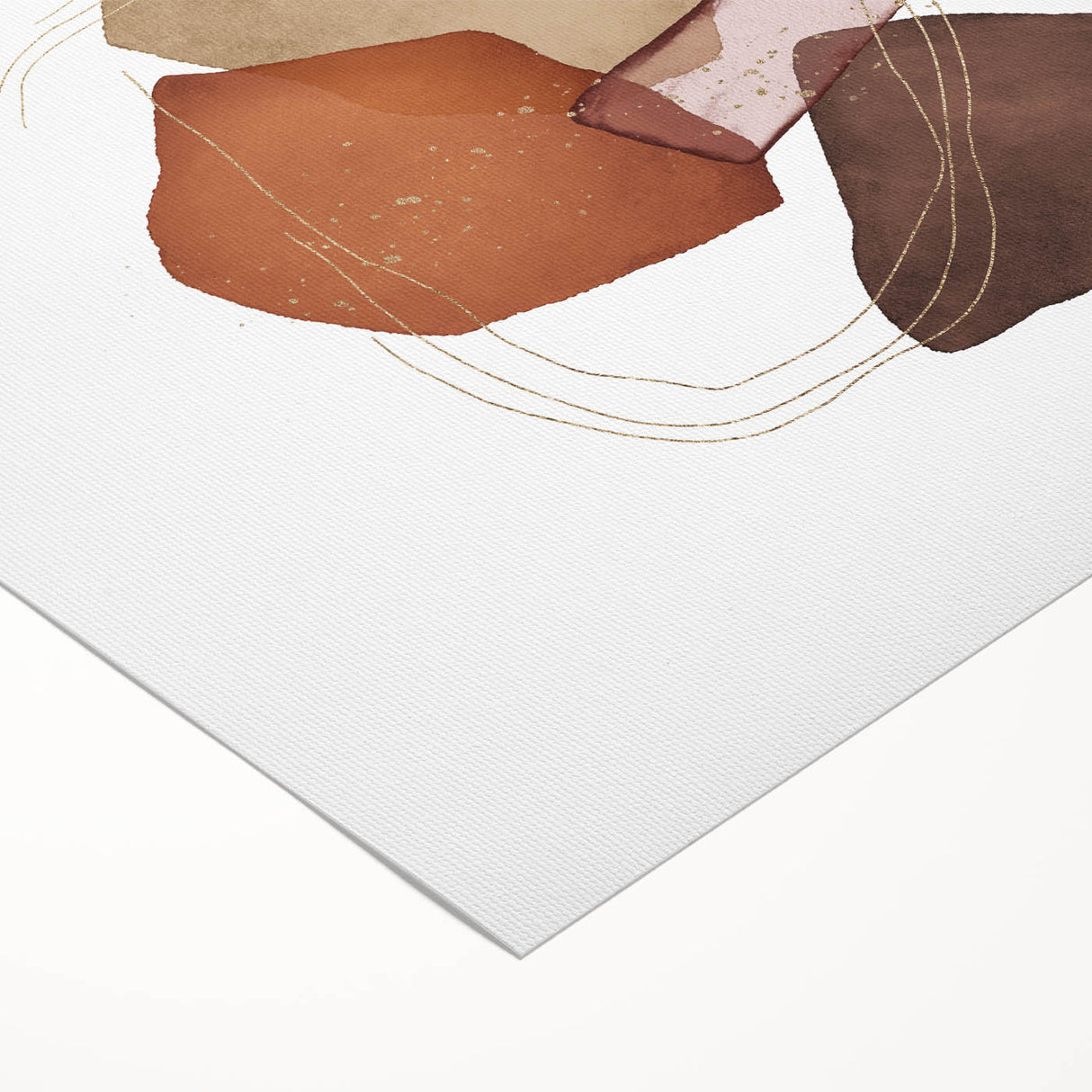 Geometric Minimalist Abstract Wall Art – Warm Earth Tone Print