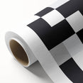 Modern Geometric Abstract Wall Art - Black and White Checkered Print