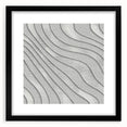 Contemporary Framed Abstract Art – Textured Wave Pattern in Silver