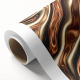 Fluid Art Paintings for Walls in Bronze Waves - Fluid Abstract Art Collection