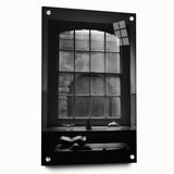 Abstract Canvas Wall Art – Moody Black & White Minimalist Print