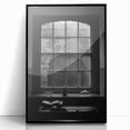 Abstract Canvas Wall Art – Moody Black & White Minimalist Print