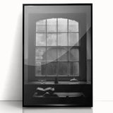 Abstract Canvas Wall Art – Moody Black & White Minimalist Print