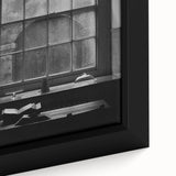 Abstract Canvas Wall Art – Moody Black & White Minimalist Print