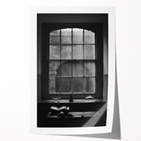 Abstract Canvas Wall Art – Moody Black & White Minimalist Print