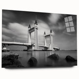 Modern urban landscape art – Striking architectural bridge print