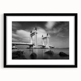 Modern urban landscape art – Striking architectural bridge print