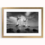 Modern urban landscape art – Striking architectural bridge print