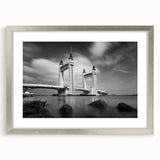 Modern urban landscape art – Striking architectural bridge print