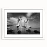 Modern urban landscape art – Striking architectural bridge print