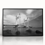 Modern urban landscape art – Striking architectural bridge print