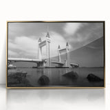 Modern urban landscape art – Striking architectural bridge print