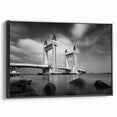 Modern urban landscape art – Striking architectural bridge print